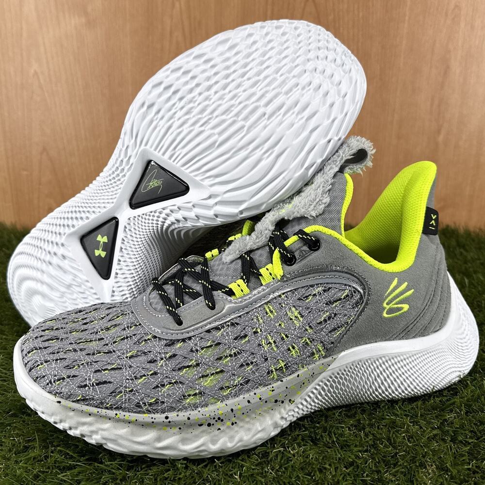Under Armour Curry Flow 9 Sample Young Wolf Grey Basketball 3025684-115 Size 9.5